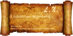 Lichtblau Nikolett névjegykártya