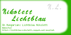 nikolett lichtblau business card